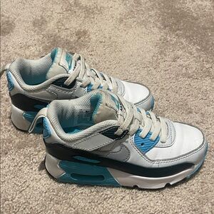 White and Blue air Max